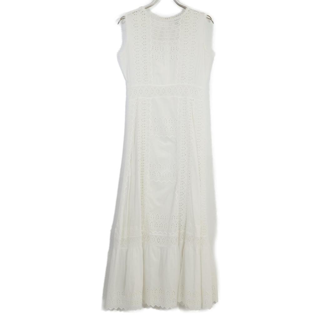 Etro White 21 Year Lace Sleeveless Dress Dress 42 whiteUsed