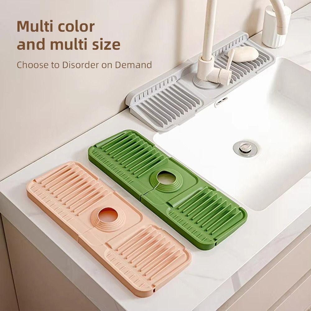 1Pcs Silicone Quick-drying Sink Mat Drying Pad Draining Mat  for Bathroom Kitchen Sink Faucet