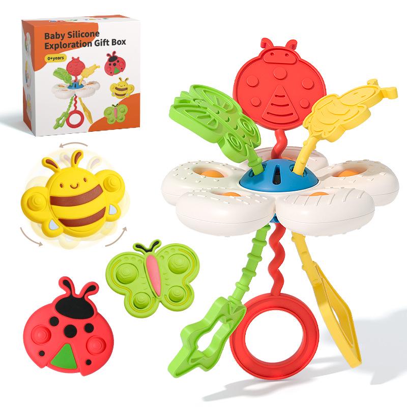 

Насекомое-спиннер-прорезыватель для младенцев и малышей, развивающая игрушка для возраста 0-3 года.