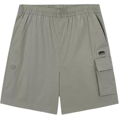 Lifestyle Series Solid Color Mid Waist Drawstring Breathable Versatile Loose Cargo Shorts Unisex Shorts 172538501-1