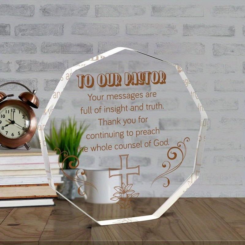 Geschenke zum Tag der Wertschätzung des Pastors, Acrylschildplakette, Geschenke zur Wertschätzung des Pastors, Acrylplakettendekor für Zuhause, Büro