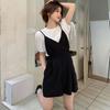 2026 strap jumpsuit women's summer new foreign style shirt fashionable and thin high-end design two-piece suit trendy