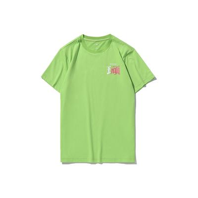 Li Ning CF Unyielding Series Loose Casual Round Neck Short Sleeve T-Shirt Unisex Tops Light-Tea-Green AHSQ324-4