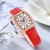 Retro Wine Barrel Women'S Watch Light Luxury Diamond-Encrusted High-End Belt Watch Women'S Waterproof Quartz Watch