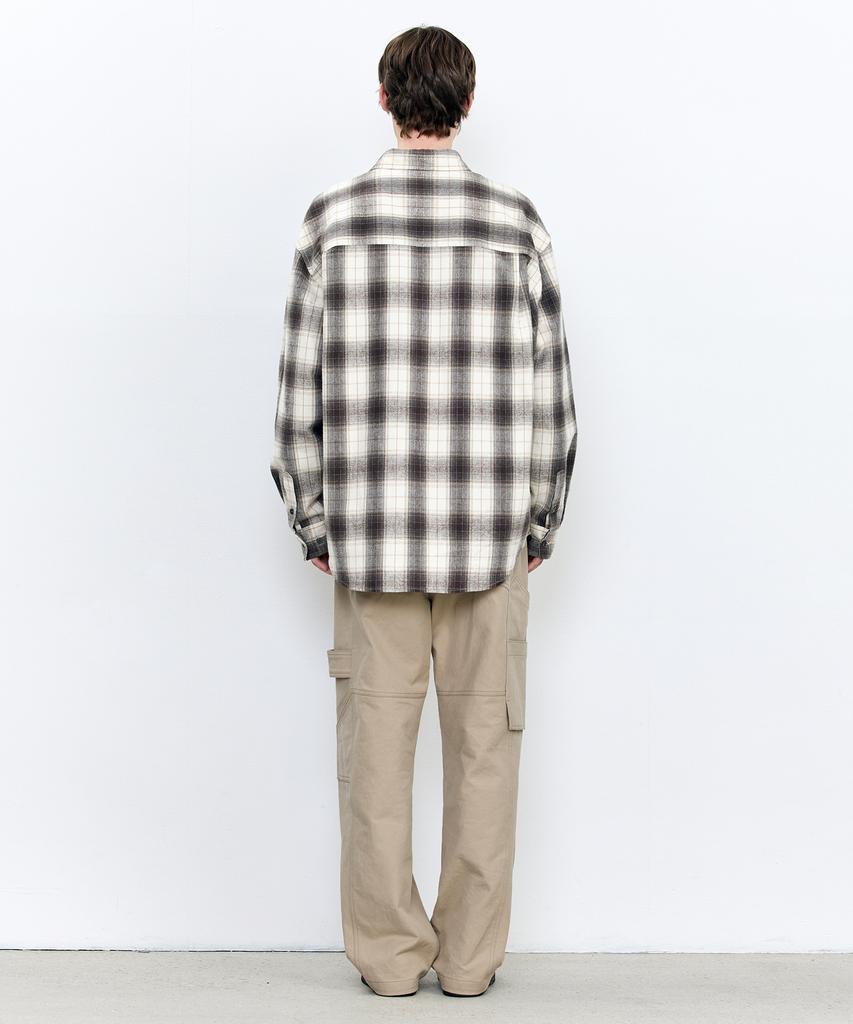 Insilence Broken Twill Work Pants Beige