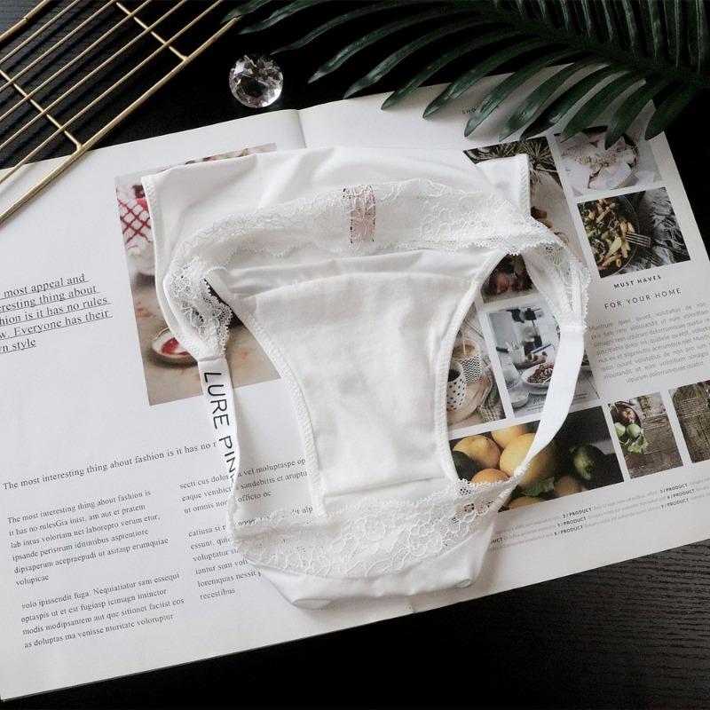 Thin Sexy Knickers Women's Low Waist Briefs Patchwork Lace Underwear Women's Ice Silk Breathable Women's Triangle Panties