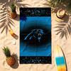 Carolina Panthers (5) Theme Beach Towel Sand Resistant Soft And Comfortable Suitable For The Pool Camping Yoga And Diving A Travel