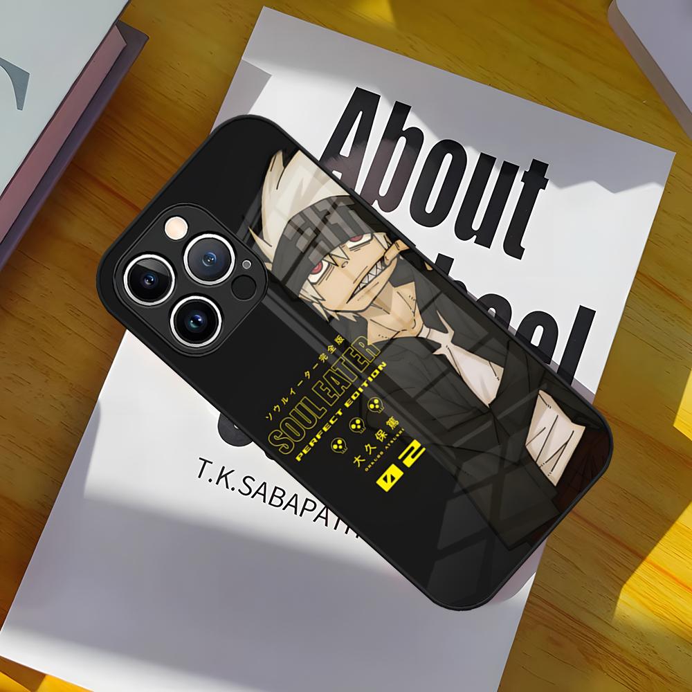 S-Soul Eater Phone Case Glass Cover For IPhone 17 15 Pro Max 14 Pro 16 12 11 13 Mini X XR XS 8 7 Plus SE