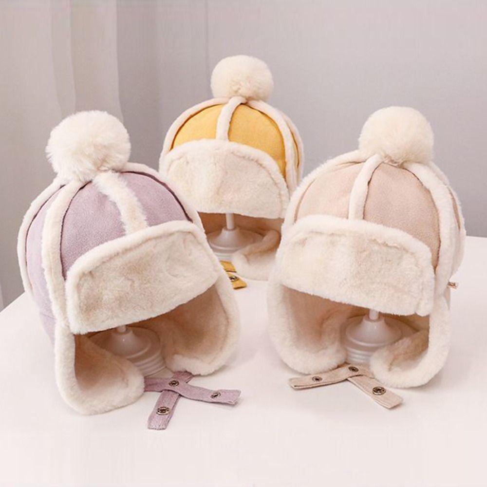 1-4 roky Zesílená zimní dětská čepice Větruodolná pletená dětská čepice Dětská čepice Dětská