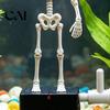 Accessori per Acquario Horror Halloween Scheletro Danzante, Scheletro Articolato Mobile Azionato da Bolle, Ornamento Pompa Aria Teschio Oscillante Realistico