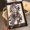 Leopard Print Silk Square Scarf Women Soft Neck Ties Neckerchief Fashion Hijab Female All Season Decorate Foulard Bandana