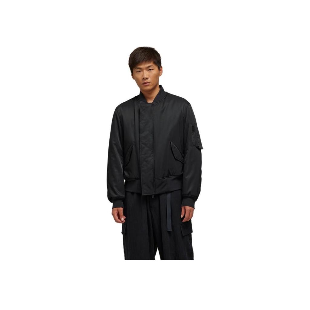 Y-3 Bomber Solid Color Vintage Casual Jacket Unisex Jacket Black IL2065