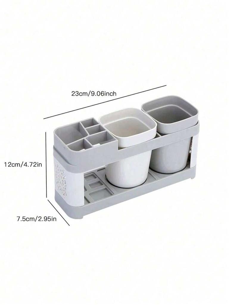 Toothbrush Holder With Gargle Cups Set, Creative Couple Home Bathroom Toothbrush Rack Cup Holder