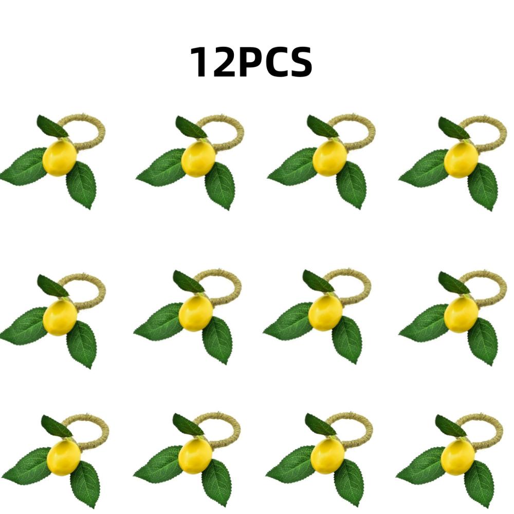 1/6/12PCS for Wedding Birthday Party Plant Napkin Ring Dinnig Table Decoration  Kitchen