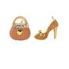 LATS Asymmetric Unique Handbag & High Heel Shoes Shape Earrings for Women Bohemia Small Jewelry Accessories