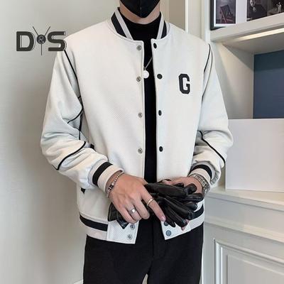 Ανδρικό παλτό μπέιζμπολ Μακρυμάνικο μπουφάν μονόστομο με γράμματα στάμπα γιακά μπέιζμπολ για υπαίθρια αθλητικά ενδύματα