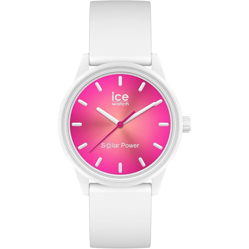 Ice-Watch Solar Power Women's Watch Coral Leaf Small Silicone Strap 019031