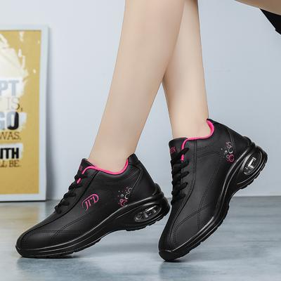Sneaker alla moda con cuscino d'aria per donna in pelle PU impermeabile e flessibile scarpe da corsa allenamento outdoor punta