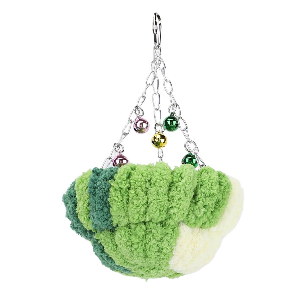Bird Nest Bed Hanging Swing Soft Plush Warm Comfortable Parrot Breeding Nest Bed with Bell Pendant for Home Indoor