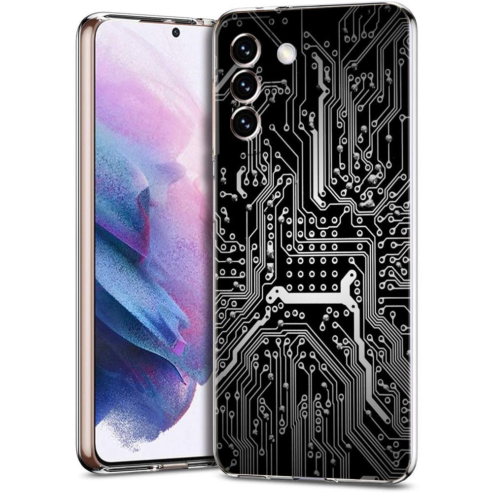 Inside Motherboard Circuit Board Case for Samsung S24 S23 S22 S20 S21 FE Ultra S24 S23 S10 S10E S9 S8 Plus 5G Phone Shell Capas