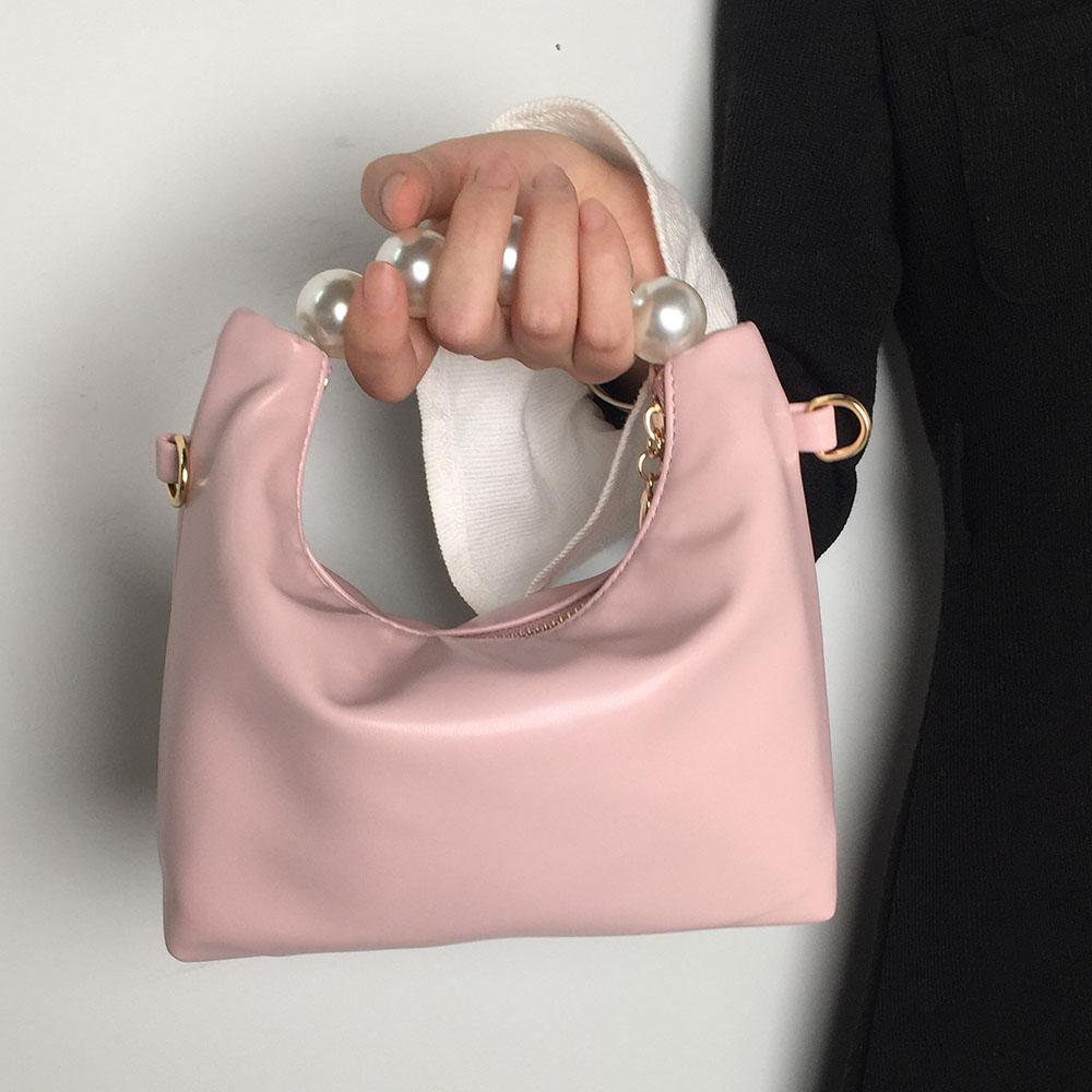 Small Pearl Handbag Women's Bag New Design High Grade Chain Crossbody Bag Small Fresh Dumpling Bag Mini-chain Slung Bag