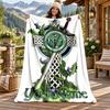 Celtic Football Club Custom Name Flannel Blanket Personalized Soft Warm Plush Throw Blanket Customized Gift for Family Friends