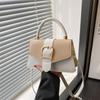 Bag women's new casual aesthetic texture retro fashion portable simple shoulder crossbody small square bag