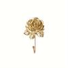 1 Colgador de Resina Dorada con Forma de Rosa, Soporte Floral para Guardar Toallas, Colgadores Decorativos de Pared para Interiores