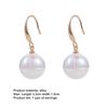 1 Pair Women Earrings High Gloss Elegant Temperament Exquisite White Imitation Pearl Shiny Drop Earrings Wedding Party Jewelry