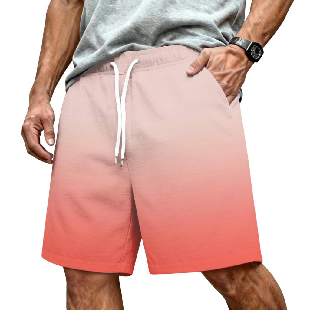 Men's Casual Drawstring Waist Athletic Shorts Lightweight Comfortable Fit with Side Pockets Suitable for Sports and Leisure Wear