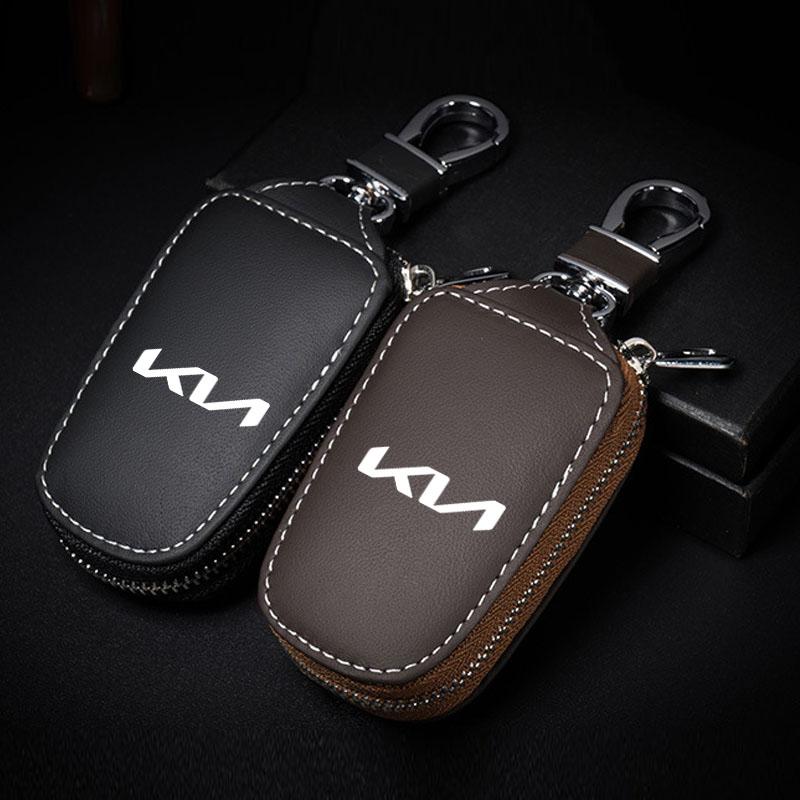 2026 Het Bilklistermärke Bilnyckel Plånböcker Hushållsnycklar Organizer Dragkedja Nyckelfodral Väska Unisex Påse Plånbok För Kia Rio 3 4 K2 K3 X-L