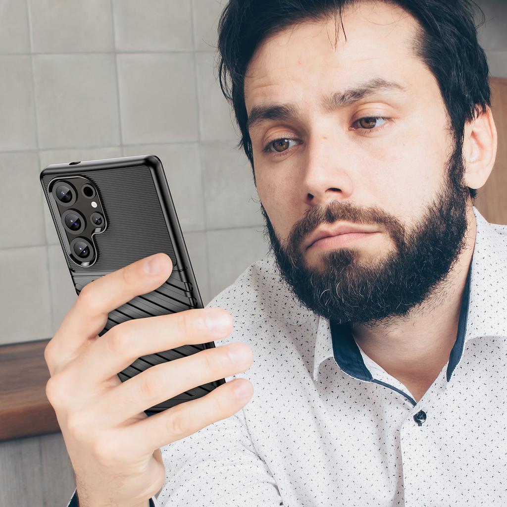 For Samsung Galaxy S25 Ultra Case Twill Texture TPU Shockproof Protective Phone Cover