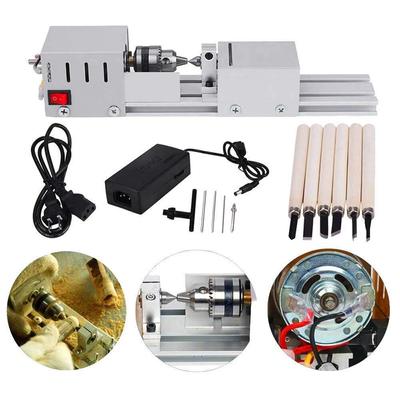 Mini Wood Lathe 100W Metal Tabletop