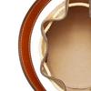 Tory Burch Twill T-Logo Embossed Drawstring Bucket Bag Women Handbags Ivory Orange 148682-104