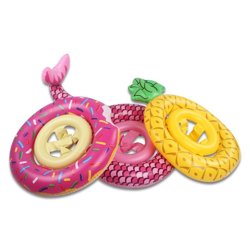 Mermaid Baby Inflatable Anti-Tip Swim Ring Seat