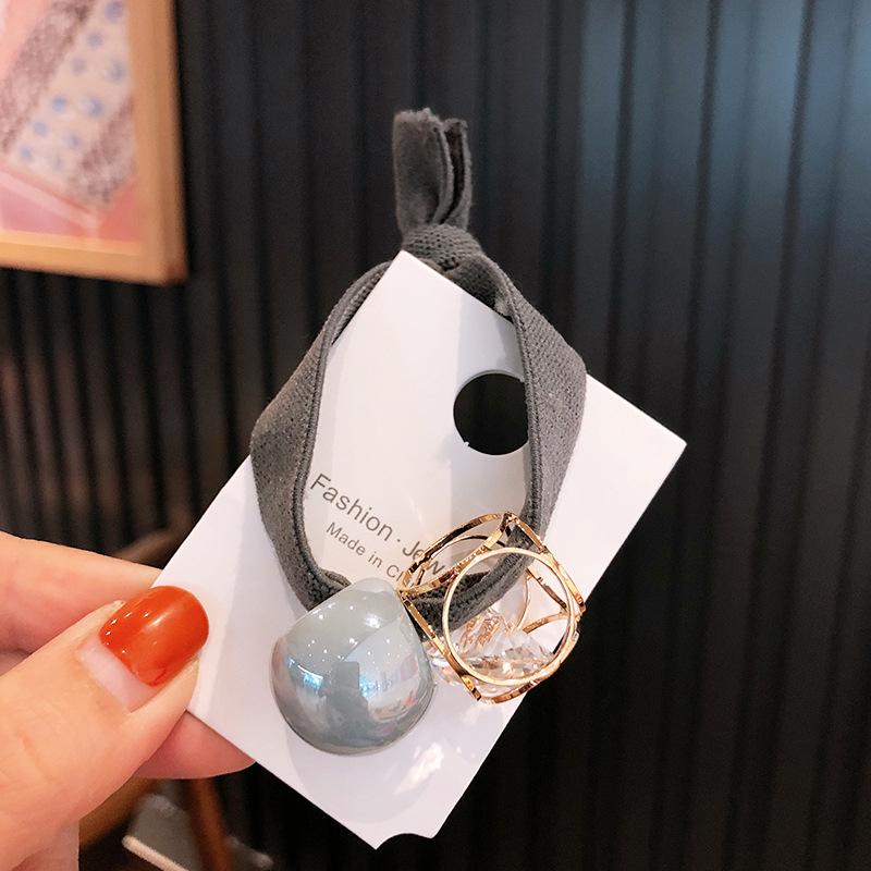 Korea New Metal Hair Scrunchies Hair Bands Ponytail Holder Rubber Band for Women Hair Ties Hair Rope Headband Hair Accessories