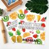 40-Page Fruit & Food Cartoon Doodle Coloring Book for Kids Aged 4+