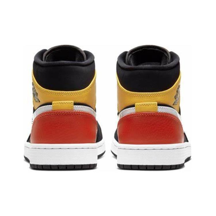 Jordan 1 Mid Black Amarillo Orange 852542-087