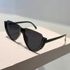 Triangle Shaped Sunglasses  New in Fashion Semi-rimless Gradient Shades Trendy Brand Design Casual Decor Sun Glasses