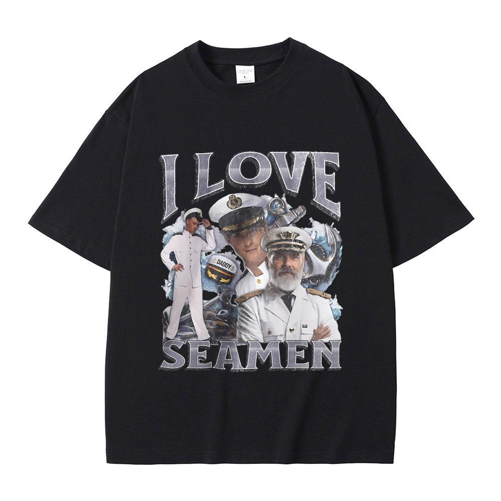 I Love Seamen Funny Offensive Sailor Tshirt T-shirt Women Casual Fashion T Shirts Unisex Vintage Tees Women Clothes - Men s S... S разноцветный