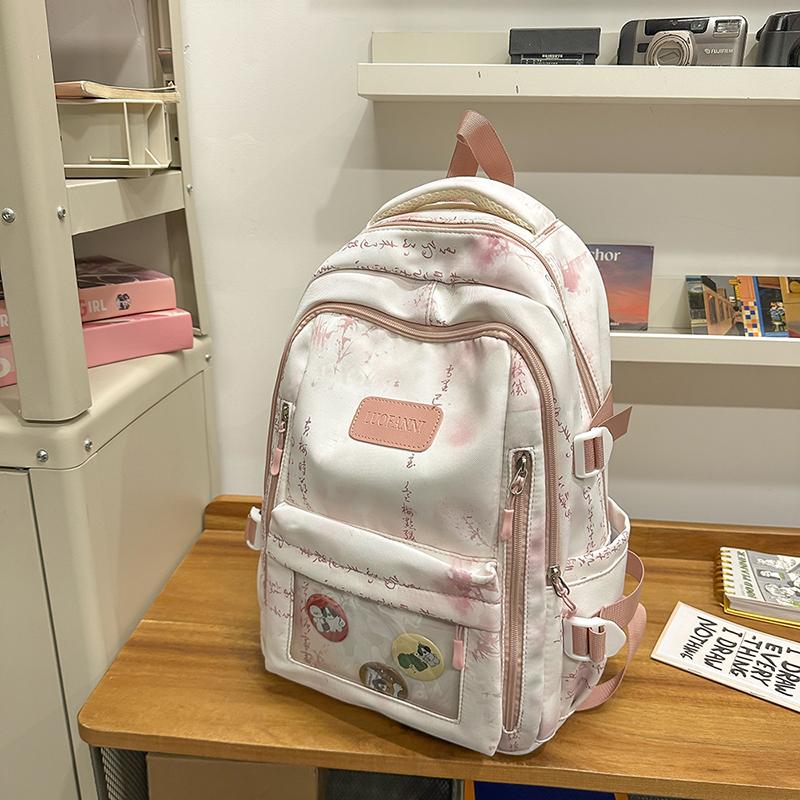 Student Print Schoolbag Women Computer Travel Backpack Junior High School Student Backpack