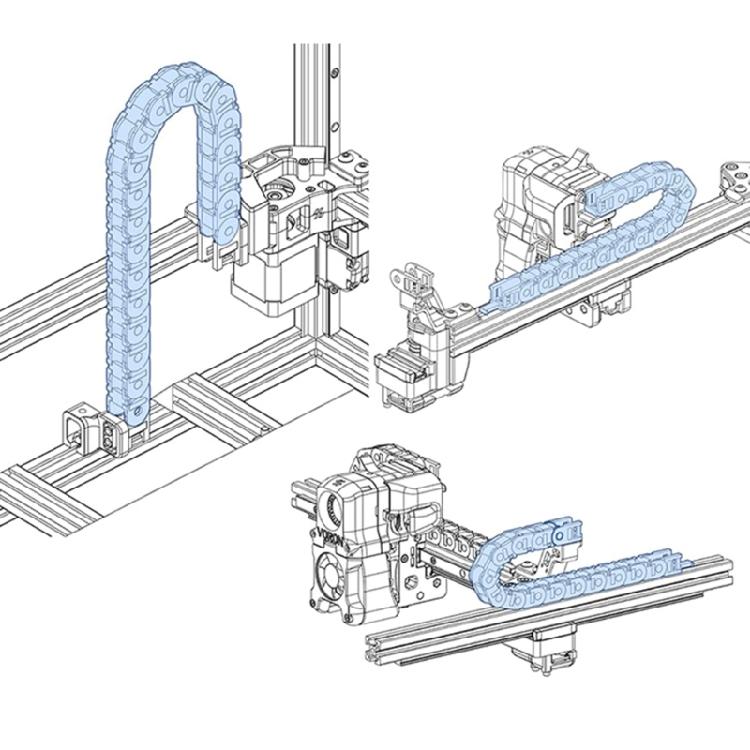 Wear Resistant Nylon Drag Chain Supports Fast Speed Movement Equipment And Robotics
