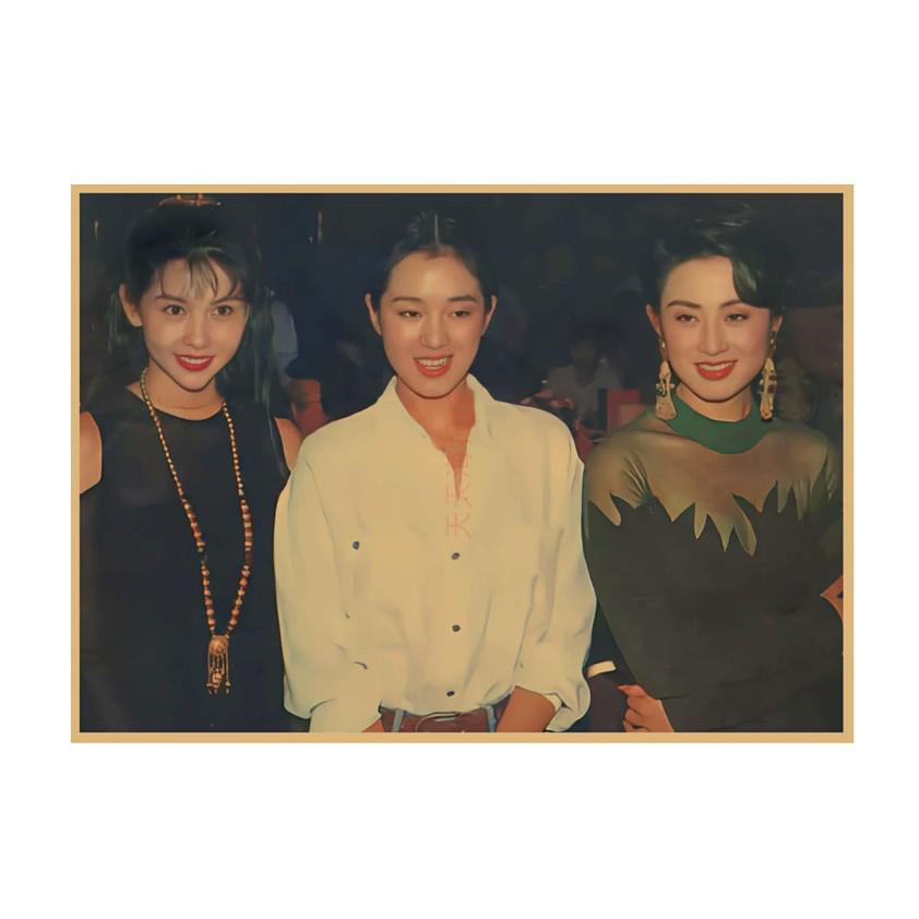 Shu Qi Gong Li Zhang Min Hong Kong Star Beauty Retro Poster - Classic Group Photo 42X29.7cm (A3 size)