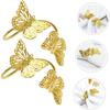 96Pcs Butterfly Shape Napkin Ring Cloth Napkin Holder Buckle Serviette Ring Table Setting Decoration for Wedding Christmas Party