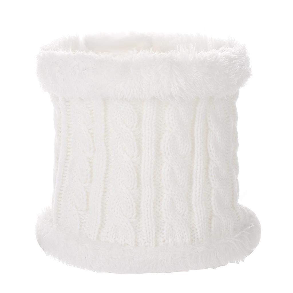 Girls Boys Knit Warm Fur-Ball Baby Winter Children  Neckgaiter Ring Scarf