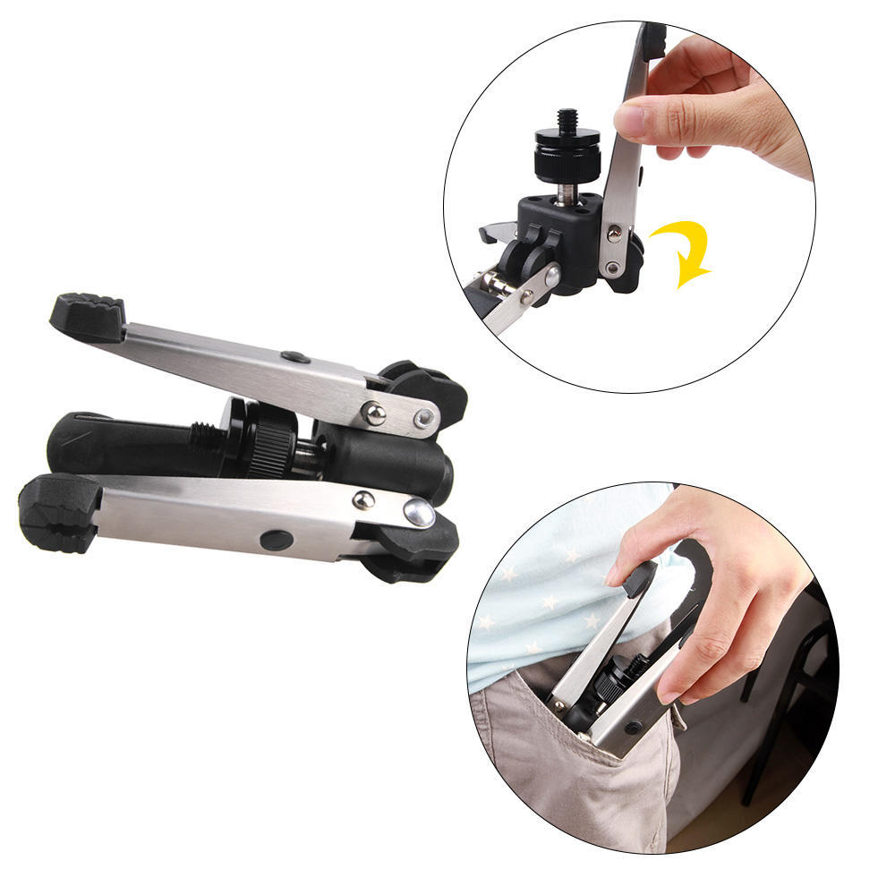 Universal Three Foot Support Stand Monopod Base for Monopod Tripod Head DSLR Cameras 3 8  Screw