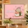 Custom Name Pusheen 5D Diamond Painting Personalized Full Drill Diamond Art Kit Gift