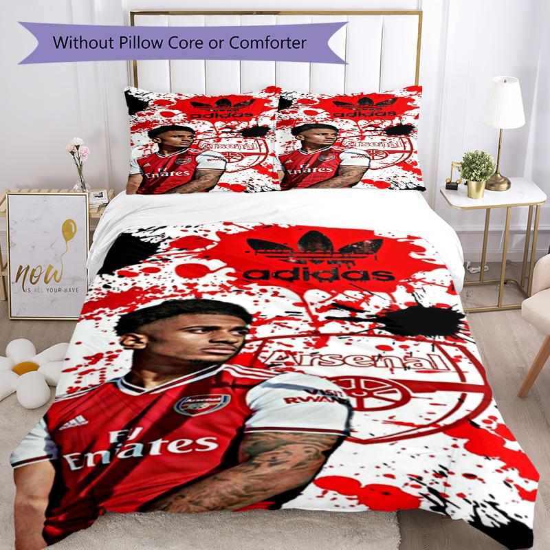 Arsenal Football Player Bed Linen Set Perfect for Living Room Machine Washable Perfect Gift for Friends & Family
