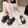 Platform Slippers Women's Fashion Outer Wear Summer New Heightening Versatile Muffin One-word Drag