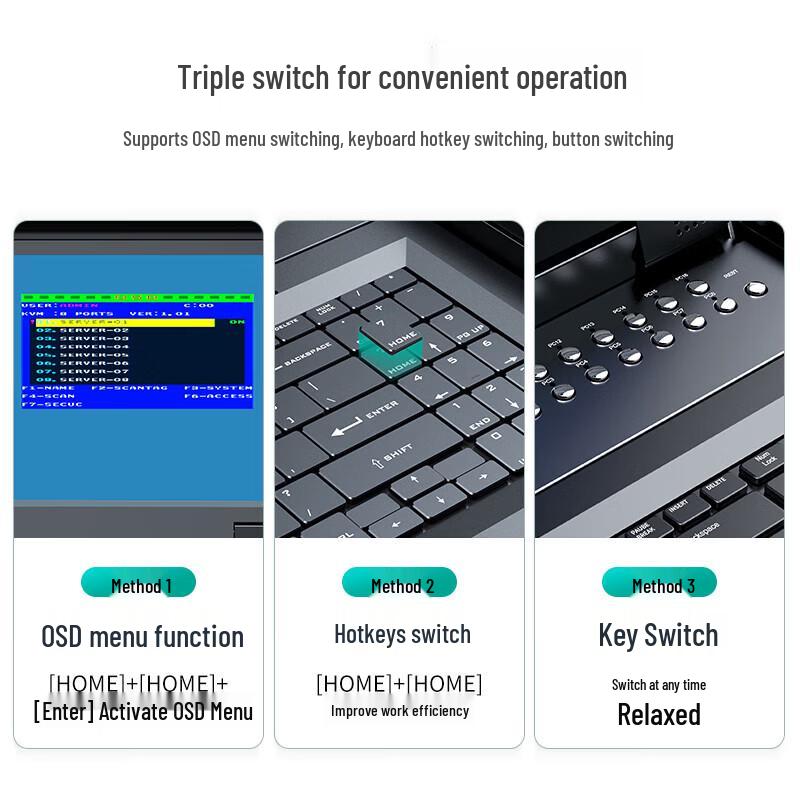 MT-Viki Rackmount VGA To Cat5 KVM Switch